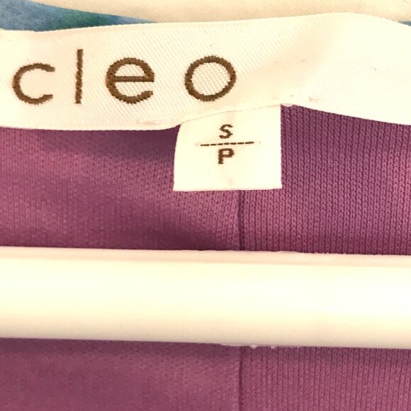 Maxi dress women's S Cleo mauve/blue florals pleated lined ethereal fairy event - Picture 10 of 10